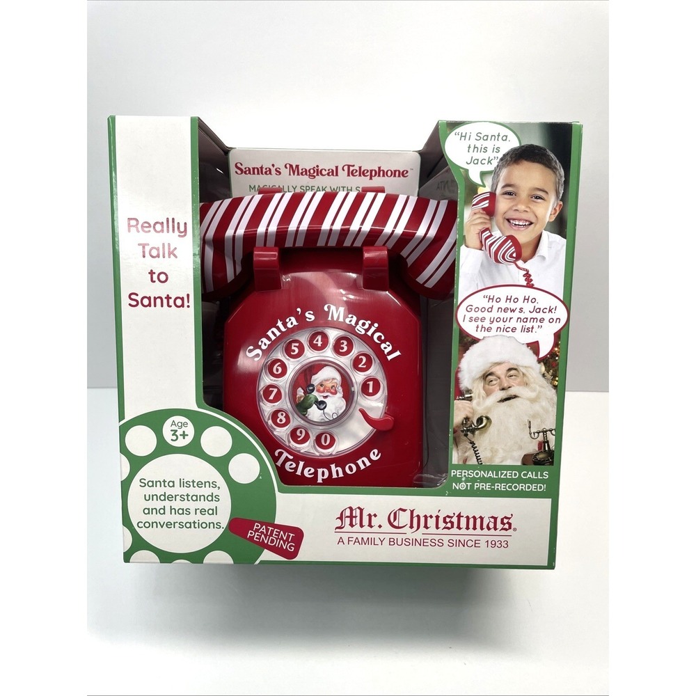 Mr. Christmas Santa's Magical Telephone AI Interactive Multilingual Conversation